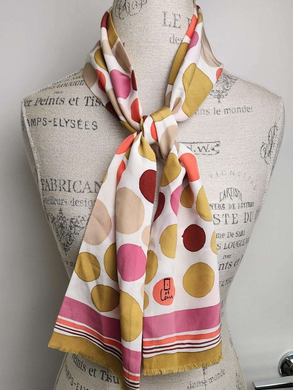 Vintage Polkadot Scarf Necktie